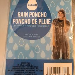 Brand New Clear Rain Poncho